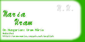 maria uram business card